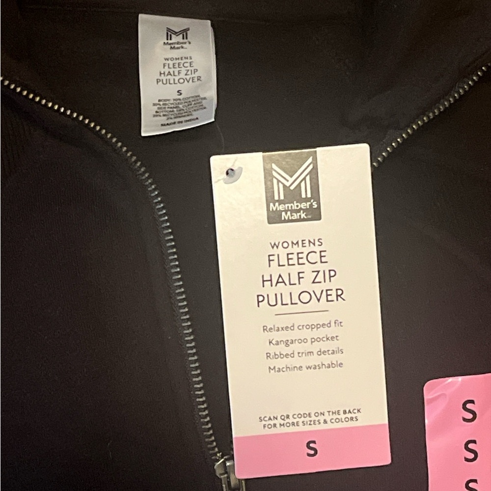 Black Half-Zip Sweatshirt - Picture 6 of 7